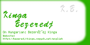 kinga bezeredj business card